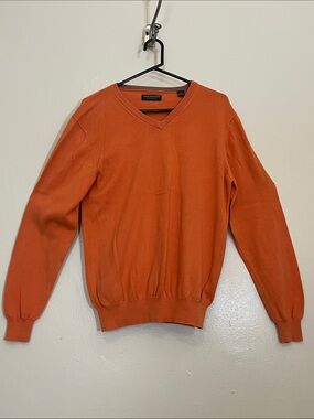John Bartlett Men's V-Neck Sweater - Orange